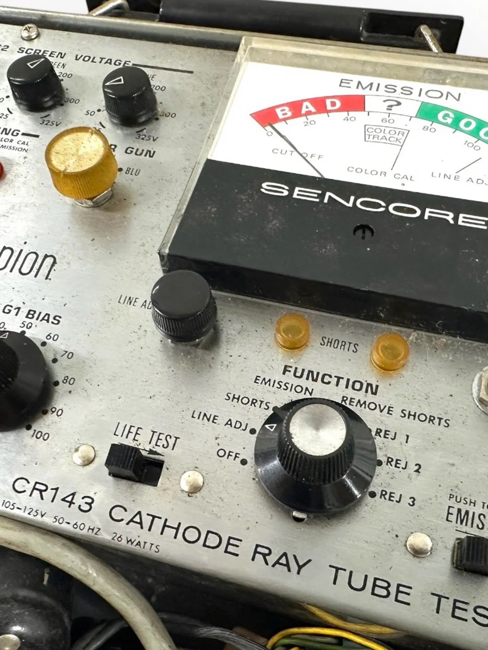 Vintage 1968 Sencore CR143 CRT Champion Cathode Ray Tube Tester W/Manuals